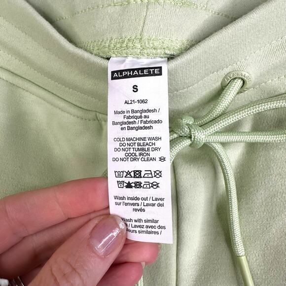 Alphalete Athletic NWT Lime Green Drawstring High Waist Cozy Essential Shorts - Picture 5 of 5